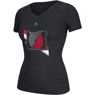 adidas Womens Portland Trail Blazers Rose City Basketball Tri Blend T Shirt  