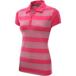 TOMMY ARMOUR Womens Striped Heather Short Sleeve Golf Polo   Size Large, Pink