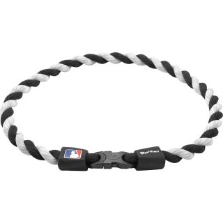 PHITEN MLB Tornado Titanium Necklace   Size 18, Black/white