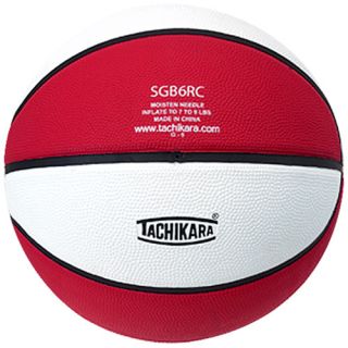 Tachikara Dual Color Rubber Basketball (28.5)   Assorted Colors, Scarlet/white
