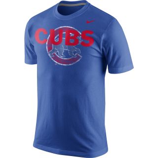 NIKE Mens Chicago Cubs Team Issue Woodmark Short Sleeve T Shirt   Size Small,