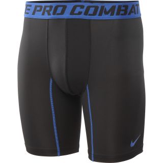NIKE Mens 6 Pro Combat Core Compression 2.0 Shorts   Size 2xl, Black/royal