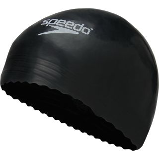 Speedo Solid Latex Swim Cap, Black