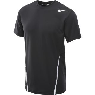 NIKE Mens UV Crew Tennis Shirt   Size Small, Black/white/grey