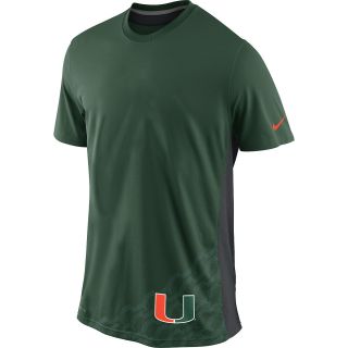 NIKE Mens Miami Hurricanes Speed Legend Short Sleeve T Shirt   Size Large,