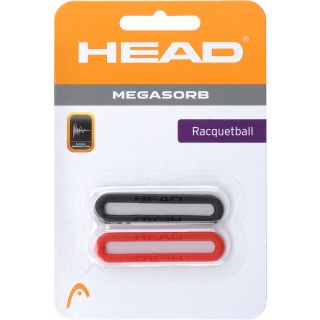 HEAD MegaSorb Racquetball Racquet Vibration Dampener   2 Pack, Black/red