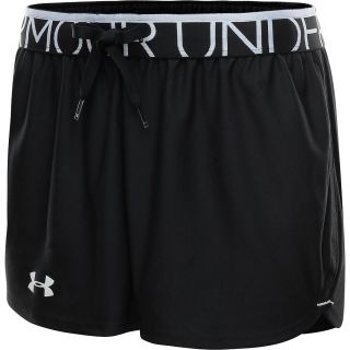 UNDER ARMOUR Womens Play Up Shorts   Size Large, Black/white