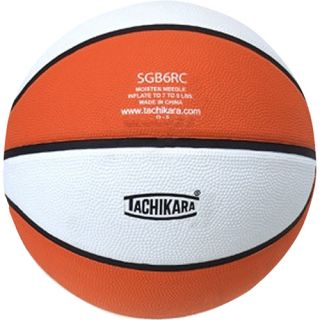Tachikara Dual Colored Rubber Basketball (29.5)   Assorted Colors, Orange/white
