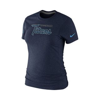 NIKE Womens Tennessee Titans Script Tri Blend T Shirt   Size Large, College