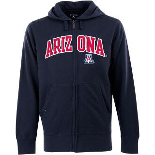 Antigua Mens Arizona Wildcats Full Zip Hooded Applique Sweatshirt   Size