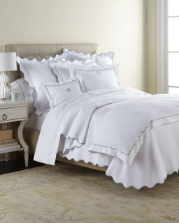 Twin Embroidered Percale Duvet Cover