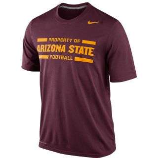 NIKE Mens Arizona State Sun Devils Practice Legend Short Sleeve T Shirt   Size