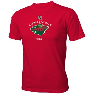 REEBOK Youth Minnesota Wild Team Color Primary Logo Short Sleeve T Shirt   Size