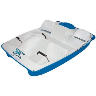 Sun Dolphin Water Wheeler Electric ASL Pedal Boat w/ Canopy, Blue (WWLELBL04)
