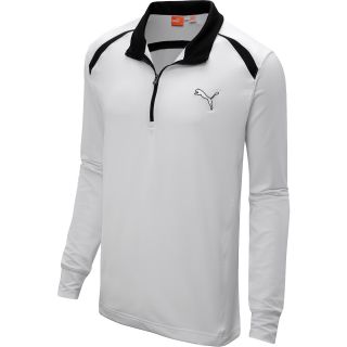 PUMA Mens 1/4 Zip Long Sleeve Golf Top   Size Large, White