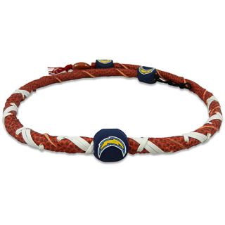 Gamewear San Diego Chargers Classic Spiral Genuine Football Leather Necklace