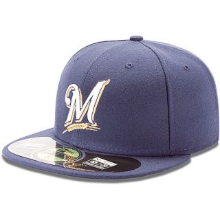 NEW ERA Mens Milwaukee Brewers Authentic Collection Game 59FIFTY Fitted Cap  