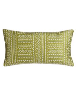 Green Pillow w/ Stitching, 12 x 22