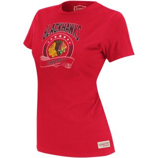 REEBOK Womens Chicago Blackhawks Tailgate Vintage Short Sleeve T Shirt   Size
