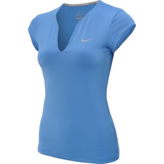 NIKE Womens Pure Short Sleeve Tennis Shirt   Size XS/Extra Small, Distance