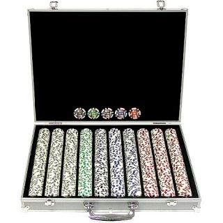 Trademark Global 1000 11.5g 4 Aces Poker Chip Set w/ Aluminum Case (10 1003 1KS)