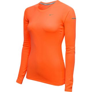 NIKE Womens Miler Long Sleeve Running Top   Size XS/Extra Small, Turf