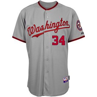 Majestic Mens Washington Nationals Authentic Bryce Harper Road Cool Base