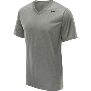NIKE Mens Legend V Neck Short Sleeve T Shirt   Size Large, Dk Grey