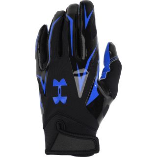 UNDER ARMOUR Youth F4 Football Receiver Gloves   Size Large, Royal/black