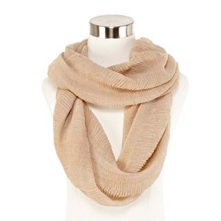 Ruched Infinity Scarf, Sand, Womens