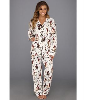 P.J. Salvage Frontier Cotton Flannel PJ Set Womens Pajama Sets (White)