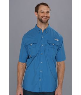 Columbia Bahama II Short Sleeve Shirt   Tall Mens Short Sleeve Button Up (Blue)