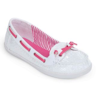 ARIZONA Betsy Preschool Girls Boat Shoes, White, Girls