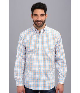 Nautica Wrinkle Resistant Poplin Plaid L/S Woven Shirt Mens Long Sleeve Button Up (Multi)