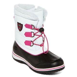 Totes Frosty Cold Weather Boots, White/Pink, Womens