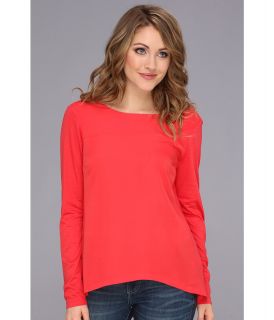 NIC+ZOE Mixed + Zipped Top Womens T Shirt (Red)
