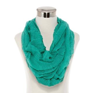 Ruched Infinity Scarf, Seafoam, Womens
