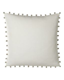 Pillow with French Knot Trim, 18Sq.