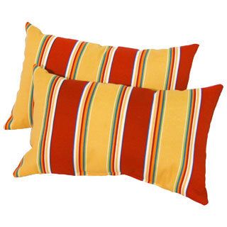 Mayan Stripe Rectangle Outdoor Accent Pillows (set Of 2)