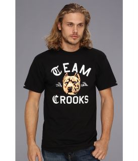 Crooks & Castles Top Dawg Knit Crew T Shirt Mens Short Sleeve Pullover (Black)