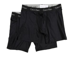 Calvin Klein Underwear Microfiber Stretch 2 Pack Boxer Brief U8722 Mens Underwear (Black)