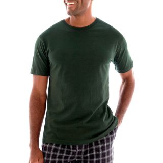 Stafford Cotton Lightweight Color Crewneck T Shirt   Big and Tall, Pine