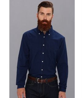 Gant Rugger Indigo Oxford Handloom Original Button Down Mens Short Sleeve Button Up (Blue)