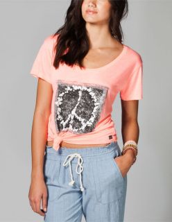 Flower Me Womens Tee Coral In Sizes Large, Small, Medium For Women 21