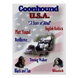 Coonhound Lovers Gifts Print