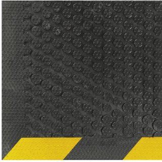 Andersen 546 Safety Scrape Nitrile Rubber Entrance Indoor/Outdoor Floor Mat with Striped Yellow Border, 3' Length x 2' Width, 1/8" Thick