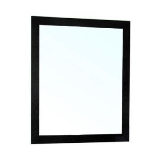 Bellaterra Home Lovington 32 in. L x 26 in. W Solid Wood Frame Wall Mirror in Black 804375 MIRROR