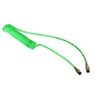 Coilhose Pneumatics PR532 10B G Flexcoil Polyurethane Coiled Air Hose, .160 Inch ID, 10 Foot Length with (2) 1/4 Inch MPT Swivel Fittings, Neon Green Air Tool Hoses