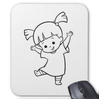 Disney Monsters Inc. Boo, Black and White Mousepad