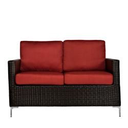 angeloHOME Napa Springs Tulip Red 2 Piece Indoor/Outdoor Wicker Arm Loveseat and Table ANGELOHOME Sofas, Chairs & Sectionals